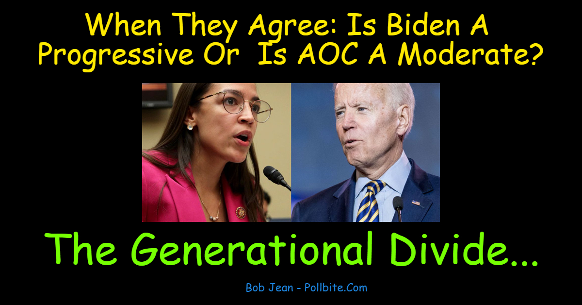 When They Agree, Is Biden The Progressive, Or Is AOC The Moderate?  The Generational Divide….